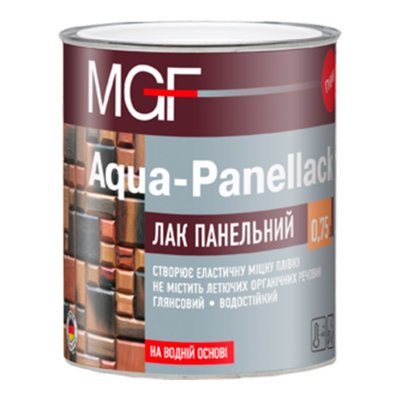 Лак панельный MGF Agua-Panellak, 0,75 л, Прозрачный, Глянцевый 10835 фото