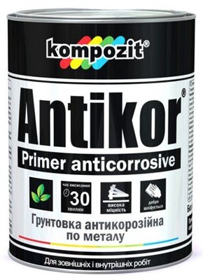 Грунтовка антикорозионная для металла Kompozit Antikor, 0,9 кг, белый, матовый 32172 фото