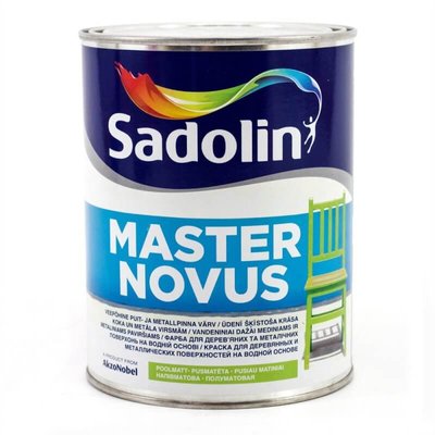 Краска быстросохнущая Sadolin Master Novus, белый, 1 л., глянцевый 14184 фото