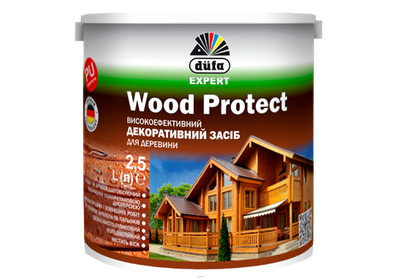 Антисептик засіб для дерева Dufa Wood Protect, 0,75 л, білий, шовковистий глянець 11921 фото