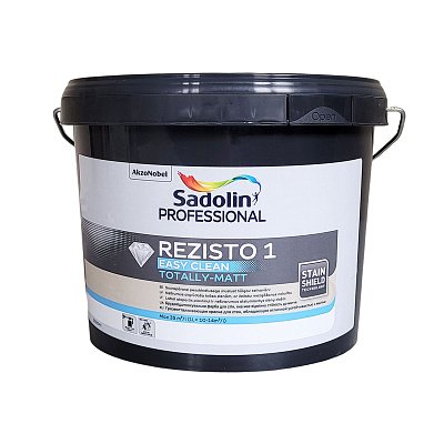 Акриловая краска Sadolin Professional Rezisto 1 для стен, грязеотталкивающая, 2.5 л, белая, BW 5774 фото