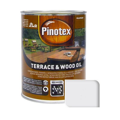 Масло для защиты террас и садовой мебели Pinotex Wood&Terrace Oil, 1 л, Бесцветный, Матовый 80739 фото