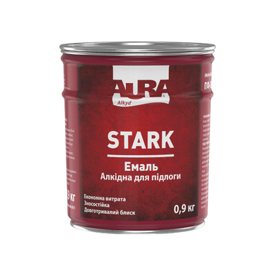 Емаль для підлоги Aura STARK, 0,9 кг, Червоно-коричневий 48113 фото
