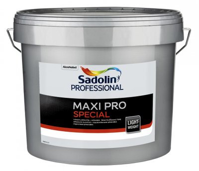 Шпаклёвка Sadolin MAXI PRO SPECIAL, светло-серый, 10 л., матовый 28799 фото