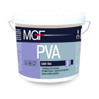 Клей модифицированный ПВА MGF PVА, 1 кг, Прозрачный 62121 фото
